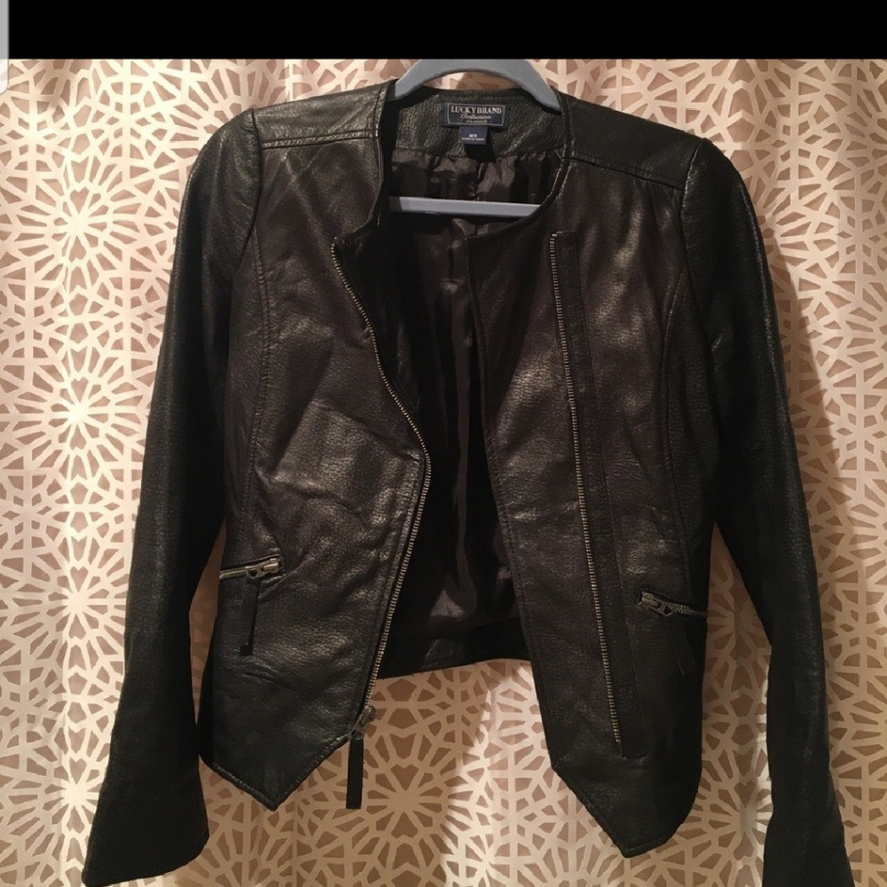 Lucky Brand Leather Jacket-MAKE AN OFFER